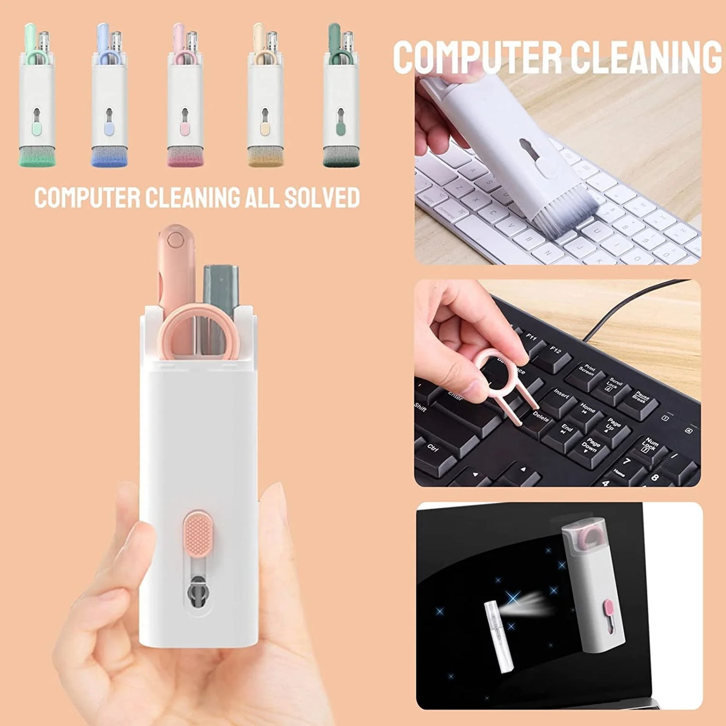 7-In-1 Electronics Cleaning Kit For Keyboard, Screen & Airpods