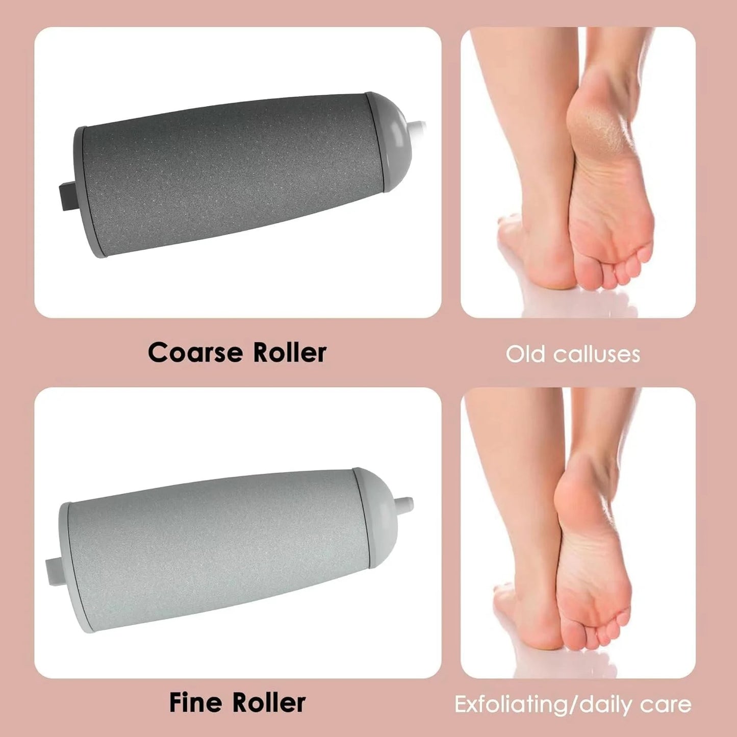 Elementify™ Cordless Pedicure with 2 Roller[8 Hrs Battery Backup]